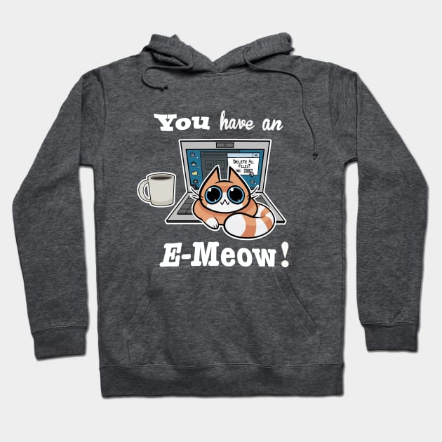 Cat T-Shirt - You have an E-Meow! - Orange Cat Hoodie by truhland84